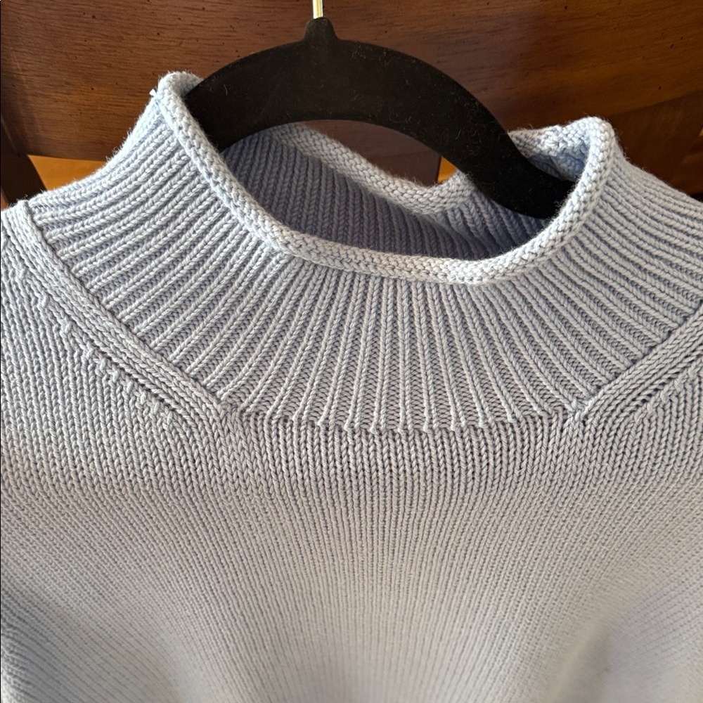 J. Crew Pale Blue Mock Neck Sweater - Picture 5 of 6